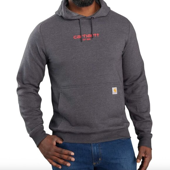 Carhartt Men's Gray Graphic Hoodie - XL - Picture 1 of 7